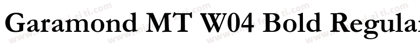 Garamond MT W04 Bold Regular字体转换